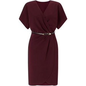 Miss Selfridge’s Purple Belted Wrap Dress Sz 4